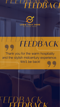 Minimalist Hotel Feedback Instagram Story