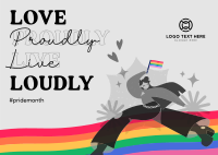 Lively Pride Month Postcard