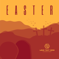 Easter Resurrection  Instagram Post Design