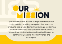 Our Mission Statement Postcard