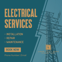 Electrician For Hire Instagram Post Design