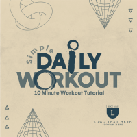 Modern Workout Routine Linkedin Post Design