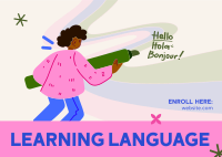 Kids Language Classes Postcard