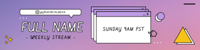 Cute Wave Twitch Banner Image Preview