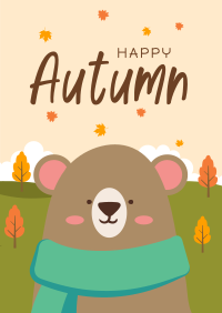 Bear in Autumn Poster