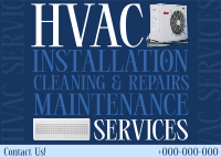 Editorial HVAC Service Postcard