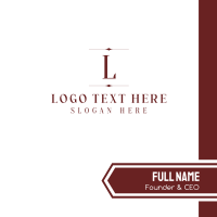 Maroon W Business Card Image Preview