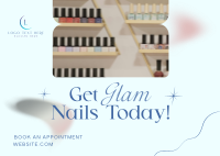 Salon Glam Nails Postcard Design