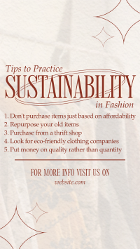 Sustainable Fashion Tips Facebook Story