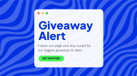 Giveaway Notification Zoom Background Design