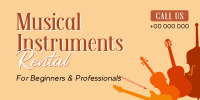 Music Instrument Rental Twitter Post