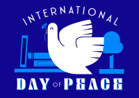 Simple Peace Day Postcard