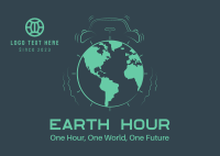 Alarm Clock Earth Postcard