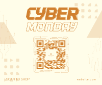 Futuristic Cyber Monday Facebook Post Design