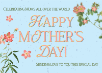 Mother's Day Flower Postcard