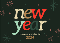 Abundant New Year Postcard Design