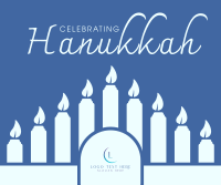 Celebrating Hanukkah Candles Facebook Post