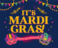 Modern Mardi Gras Facebook Post