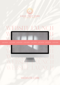 Minimalist Website Launch Poster