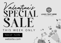 Valentines Sale Deals Postcard