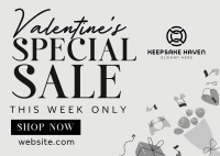 Valentines Sale Deals Postcard Image Preview