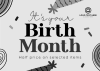 Birthday Month Promo Postcard Design