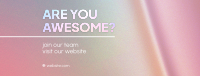 Are You Awesome? Facebook Cover Design