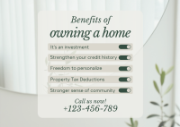 Home Owner Benefits Postcard