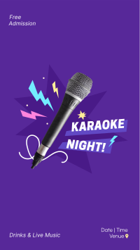 Karaoke Night Blast Facebook Story