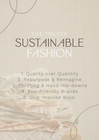 Chic Sustainable Fashion Tips Poster