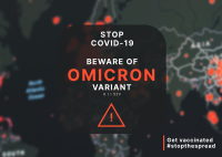 Beware Of Omicron Postcard