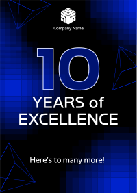 Geo Pixel Anniversary Flyer