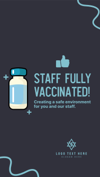 Vaccinated Staff Announcement Instagram Story