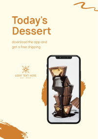 Today's Dessert Poster Design