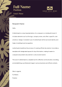 Tropical Floral Paradise Letterhead