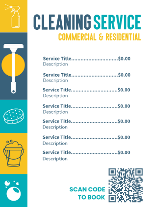 Commercial & Residential Cleaning Menu Image Preview