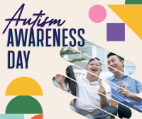 Autism Awareness Shapes Facebook Post