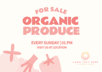 Organic Vegetables Postcard