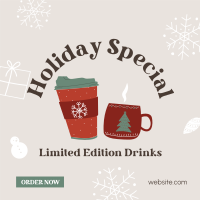 Holiday Special Drinks Instagram Post