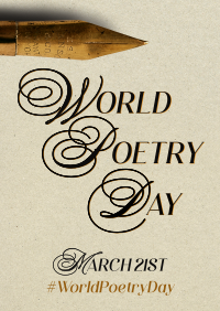 World Poetry Day Pen Poster