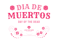 Festive Dia De Los Muertos Postcard