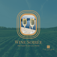 Wine Soirée Instagram Post Design