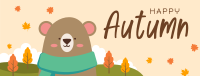 Bear in Autumn Facebook Cover Image Preview