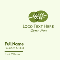 Natural Olive Branch  Business Card Image Preview