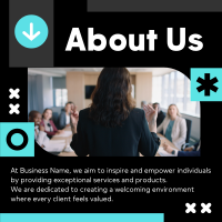 Learn About Us Linkedin Post Design