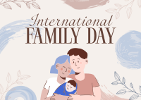 Floral Family Day Postcard