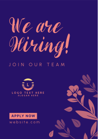 Floral Hiring Flyer