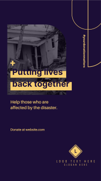 Disaster Donation Instagram Story