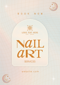 Girly Cosmic Nail Salon Poster