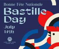 Bastille Day Geometric Facebook Post